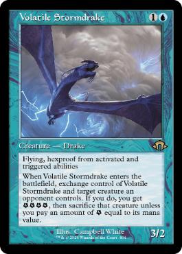 [404]【EN】■旧枠■荒れ模様のストームドレイク/Volatile Stormdrake【MH3】[R][青]