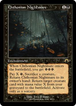 [406]【EN】■旧枠■黄泉帰る悪夢/Chthonian Nightmare【MH3】[R][黒]