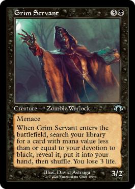 [409]【EN】■旧枠■不気味な奉仕者/Grim Servant【MH3】[U][黒]
