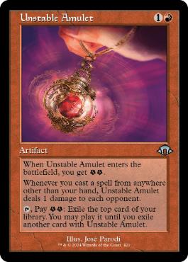 [421]【EN】■旧枠■不安定な護符/Unstable Amulet【MH3】[U][赤]