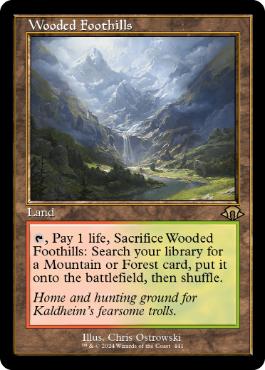 [441]【EN】■旧枠■樹木茂る山麓/Wooded Foothills【MH3】[R][土地]
