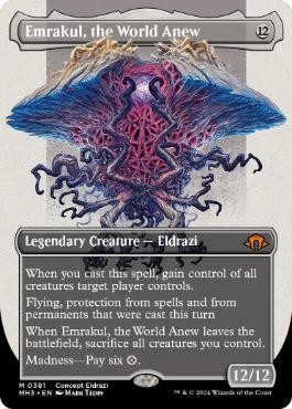 [381]【EN】【FOIL】■ボーダーレス■再誕世界、エムラクール/Emrakul, the World Anew【MH3】[M][無]