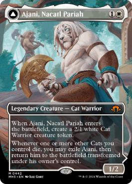 [442]【EN】【FOIL】■ボーダーレス■ナカティルの最下層民、アジャニ/Ajani, Nacatl Pariah【MH3】[M][白]