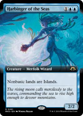 [451]【EN】【FOIL】■拡張アート■海の先駆け/Harbinger of the Seas【MH3】[R][青]