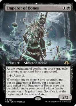 [453]【EN】【FOIL】■拡張アート■骨の皇帝/Emperor of Bones【MH3】[R][黒]