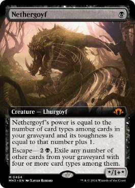 [454]【EN】【FOIL】■拡張アート■ネザーゴイフ/Nethergoyf【MH3】[M][黒]