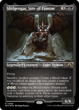 [480]【EN】【エッチングFOIL】飢饉の祖、シルゲンガー/Shilgengar, Sire of Famine【MH3】[R][黒]