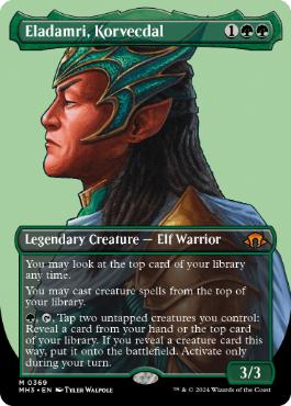 [369]【EN】【FOIL】■ボーダーレス■コーヴェクダル、エラダムリー/Eladamri, Korvecdal【MH3】[M][緑]