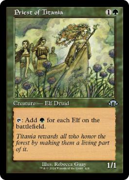 [428]【EN】【FOIL】■旧枠■ティタニアの僧侶/Priest of Titania【MH3】[U][緑]