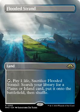 [353]【EN】【FOIL】■ボーダーレス■溢れかえる岸辺/Flooded Strand【MH3】[R][土地]