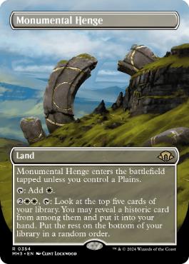 [354]【EN】【FOIL】■ボーダーレス■記念碑的列石/Monumental Henge【MH3】[R][土地]