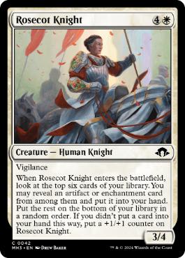 [042]【EN】ローズコットの騎士/Rosecot Knight【MH3】[C][白]