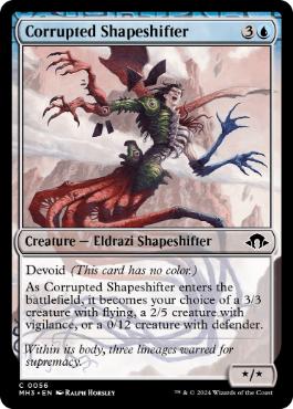 [056]【EN】堕落した多相の戦士/Corrupted Shapeshifter【MH3】[C][青]
