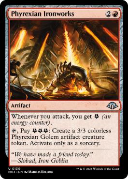 [130]【EN】ファイレクシアの鉄工所/Phyrexian Ironworks【MH3】[U][赤]