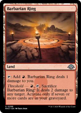 [299]【EN】蛮族のリング/Barbarian Ring【MH3】[U][土地]