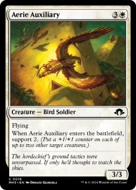 [018]【EN】【FOIL】空からの援軍/Aerie Auxiliary【MH3】[C][白]