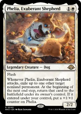 [040]【EN】【FOIL】溌剌の牧羊犬、フィリア/Phelia, Exuberant Shepherd【MH3】[R][白]