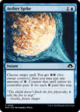 [050]【EN】【FOIL】霊気の撃ち込み/Aether Spike【MH3】[C][青]
