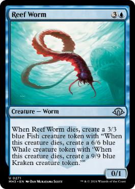 [271]【EN】【FOIL】浅瀬蟲/Reef Worm【MH3】[U][青]