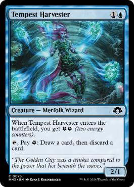 [073]【EN】【FOIL】大嵐の収穫者/Tempest Harvester【MH3】[C][青]