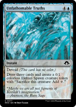 [077]【EN】【FOIL】推し量れぬ真実/Unfathomable Truths【MH3】[C][青]
