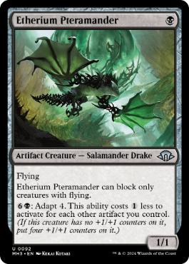 [092]【EN】【FOIL】エーテリウムのプテラマンダー/Etherium Pteramander【MH3】[U][黒]