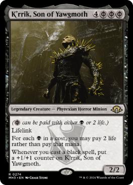 [274]【EN】【FOIL】ヨーグモスの息子、ケリク/K'rrik, Son of Yawgmoth【MH3】[R][黒]