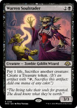 [110]【EN】【FOIL】巣穴の魂商人/Warren Soultrader【MH3】[R][黒]