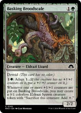 [145]【EN】【FOIL】日を浴びる繁殖鱗/Basking Broodscale【MH3】[C][緑]