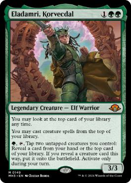 [149]【EN】【FOIL】コーヴェクダル、エラダムリー/Eladamri, Korvecdal【MH3】[M][緑]