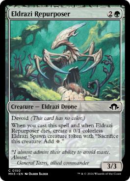 [150]【EN】【FOIL】エルドラージの再利用者/Eldrazi Repurposer【MH3】[C][緑]
