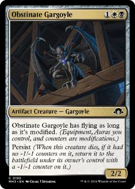 [195]【EN】【FOIL】執拗なガーゴイル/Obstinate Gargoyle【MH3】[C][多色]