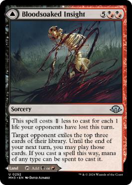 [252]【EN】【FOIL】血に染まりし洞察/Bloodsoaked Insight【MH3】[U][多色]