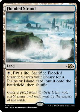 [220]【EN】【FOIL】溢れかえる岸辺/Flooded Strand【MH3】[R][土地]
