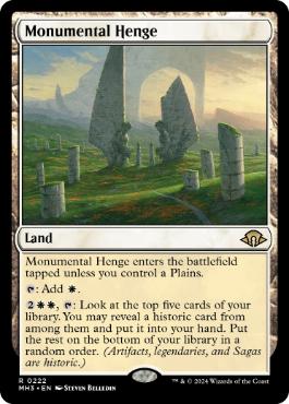 [222]【EN】【FOIL】記念碑的列石/Monumental Henge【MH3】[R][土地]