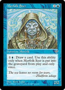 [076]【EN】マーフォークの予見者/Merfolk Seer【MIR】[C][青]