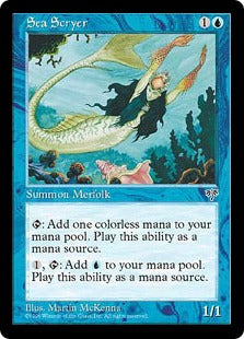 [090]【JP】海の占術師/Sea Scryer【MIR】[C][青]