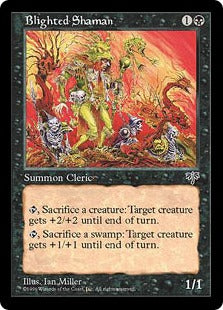 [107]【JP】破滅のシャーマン/Blighted Shaman【MIR】[U][黒]