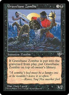 [127]【JP】墓いらずのゾンビ/Gravebane Zombie【MIR】[C][黒]