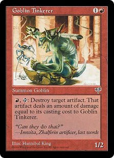 [180]【JP】ゴブリン修繕屋/Goblin Tinkerer【MIR】[C][赤]