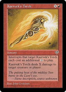 [185]【EN】ケアヴェクの火吹き/Kaervek's Torch【MIR】[C][赤]
