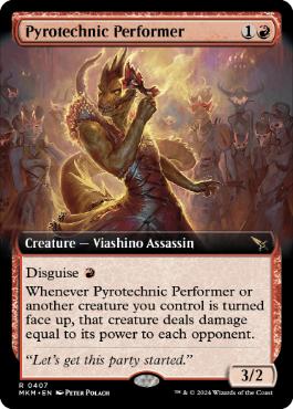[407]【EN】■拡張アート■火炎術の演出者/Pyrotechnic Performer【MKM】[R][赤]