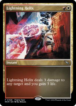[426]【EN】■PROMO■稲妻のらせん/Lightning Helix【MKM】[U][多色]