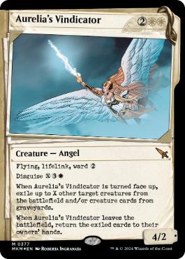[377]【EN】【FOIL】■不可視インク■オレリアの立証者/Aurelia's Vindicator【MKM】[M][白]