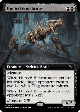[400]【EN】【FOIL】■拡張アート■狩り立てられた暴骨/Hunted Bonebrute【MKM】[R][黒]