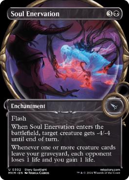 [302]【EN】【FOIL】■ショーケース■魂の弱体化/Soul Enervation【MKM】[U][黒]