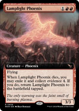 [406]【EN】【FOIL】■拡張アート■ランプ光のフェニックス/Lamplight Phoenix【MKM】[R][赤]