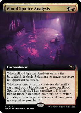 [413]【EN】【FOIL】■拡張アート■血痕鑑定/Blood Spatter Analysis【MKM】[R][多色]