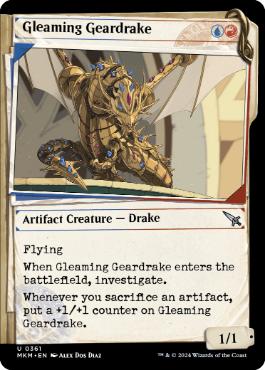 [361]【EN】【FOIL】■ショーケース■煌く機械ドレイク/Gleaming Geardrake【MKM】[U][多色]