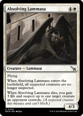 [002]【EN】赦免するラマスー/Absolving Lammasu【MKM】[U][白]